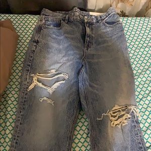 COPY - American Eagle curvy ripped mom jeans